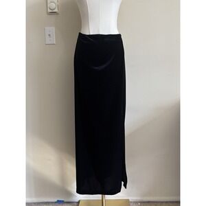 Whimsigoth Black Velvet Skirt Small Elastic Waist Y2K 90s 2000s Witch Goth Boho‎